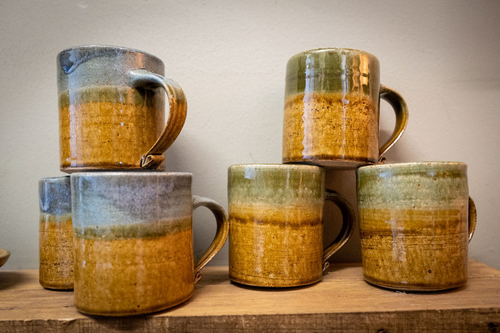 A picture of some finished mugs