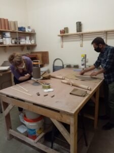 Picture of people working in the studio