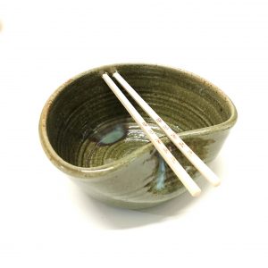 Green glazed ramen bowl